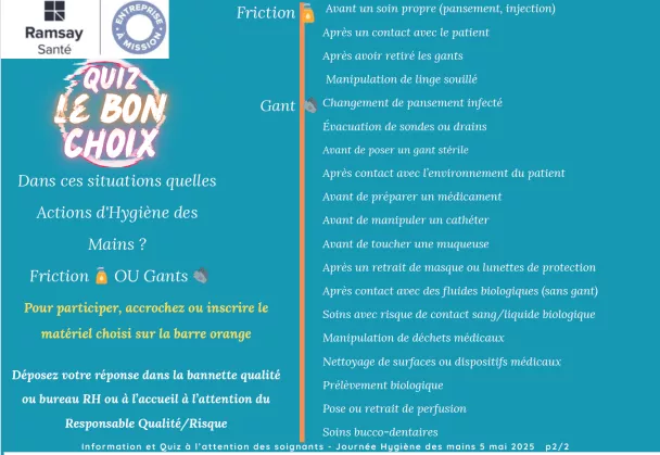 SUITE QUIZ HYGIENE DES MAINS